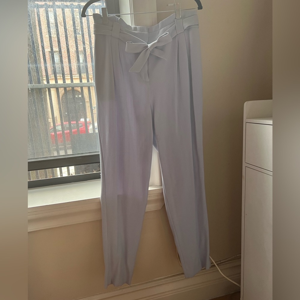 NWT Calvin Klein baby blue suiting paper bag pants